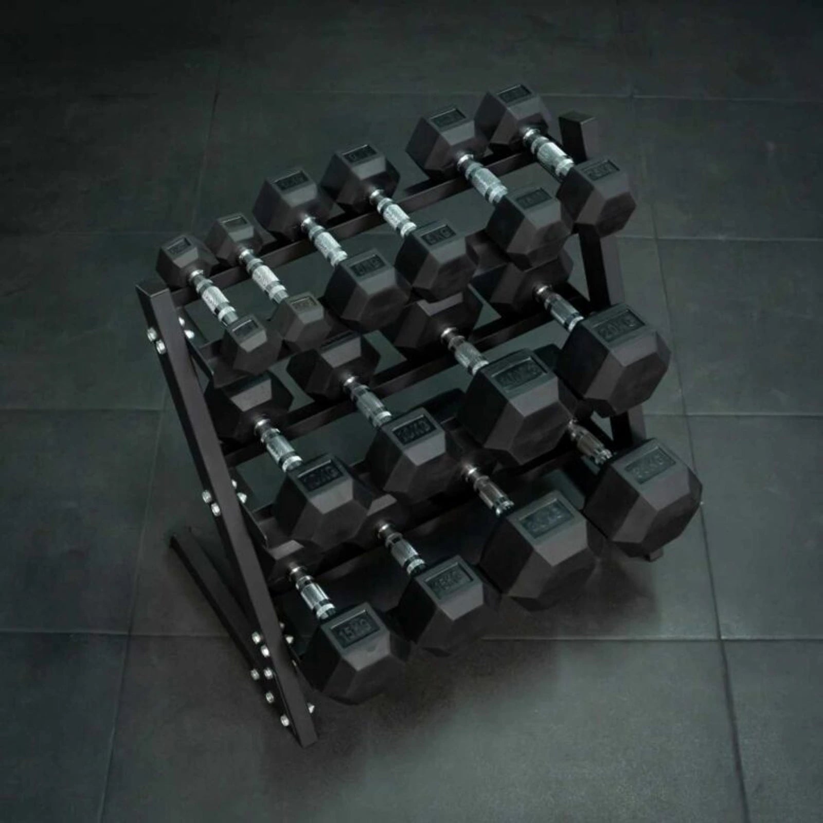 2.5kg-30kg Hex Dumbbell Package + Stand (7 Pairs) - BlackBear Fitness